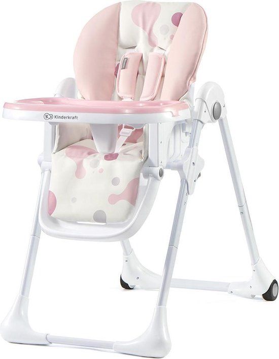 Kinderkraft YUMMY - Hoge kinderstoel - Roze