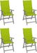 Maison Exclusive - Lot de 4 chaises de jardin inclinables en bois d'acacia massif avec coussins
