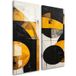 Set de tableaux sur toile abstraction géométrique jaune 2 x 30x60