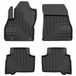 Frogum No.77 Automat / Vloermat - 3D Pasvorm - Geschikt voor Fiat Qubo 2009-2019 - TPE Rubber - 4-delig - Hoge Rand 4cm - Zwart