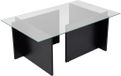 Hanah Home Vetrino Glazen Salontafel 105 x 65 x 40 cm - Zwart Hout