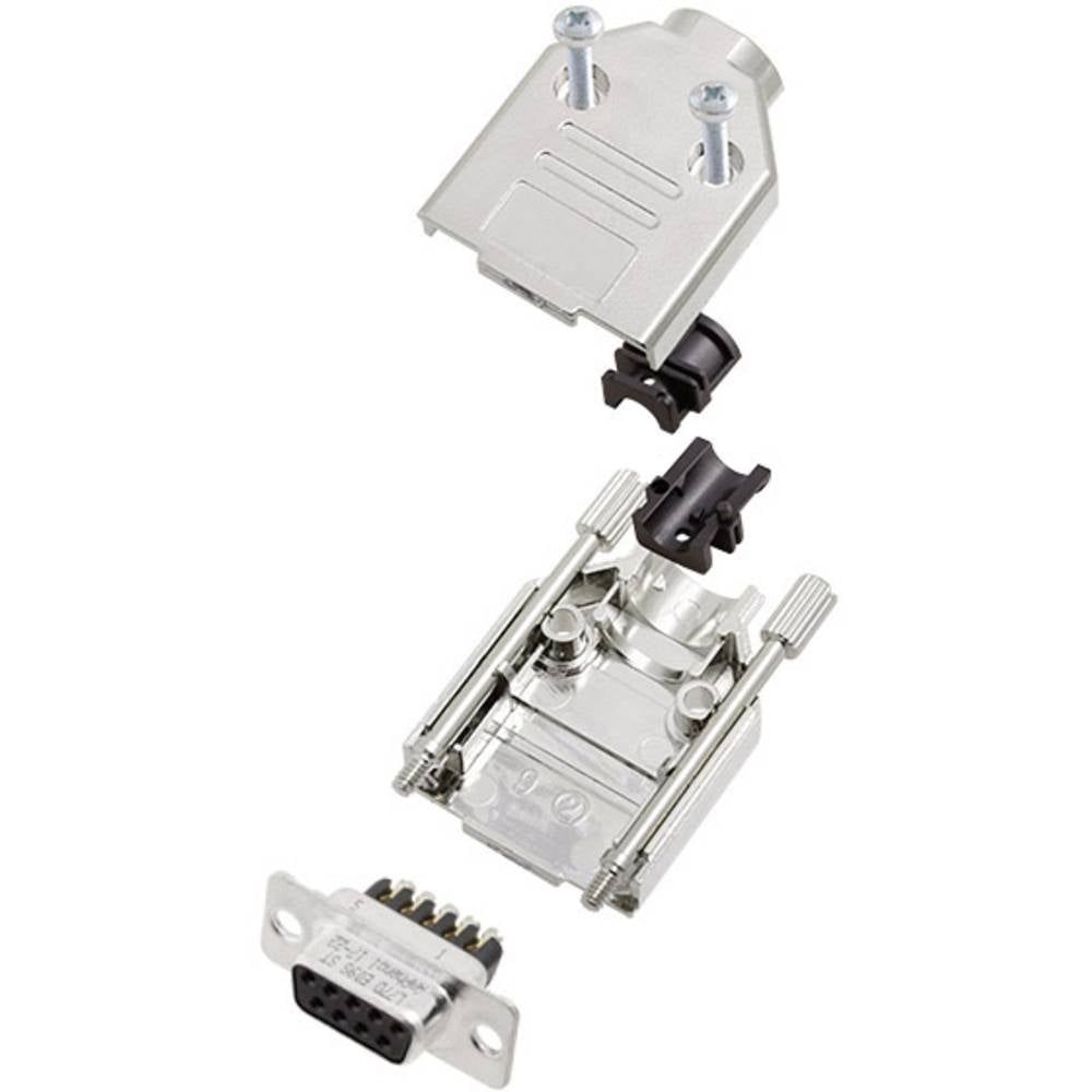 Amphenol L17DTPK-M-15+L77DA15SST D-sub female connectorset 180 ° Aantal polen: 15 Schroeven 1 stuk(s)