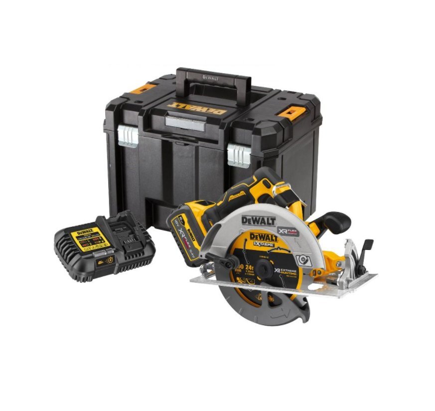 DeWalt DCS573T1-QW 18V Li-ion FlexVolt Accu Cirkelzaag set (1x 6.0Ah) in TSTAK koffer - 190 mm