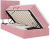 vidaXL Bed met opbergruimte, matras en hoofdbord, Roze, 90 x 190 cm, Fluweel
