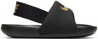Nike Kawa Slide (TD) Kinderen Slippers - Maat 26 - Unisex - Zwart/Goud