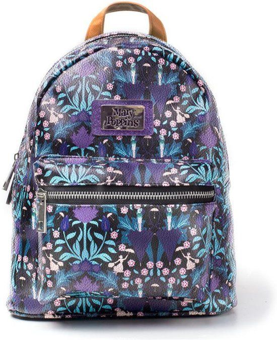Difuzed DISNEY - Mary Poppins All Over Print Backpack - Zwart/Paars - Polyester