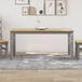 Maison Exclusive Corona Table de salle à manger gris bois massif de pin 160 x 80 x 75 cm
