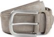 Suitable Riem Suède Leer Taupe - Maat 95 - Heren leren broekriem / broeksriem - Ceintuur - Riem casual