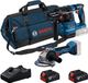 Bosch Professional 18V Toolkit - Combiset - GWS 18V-8 + GBH 18V-22 + 2x GBA 18V 4.0 Ah + GAL 18V-40 lader