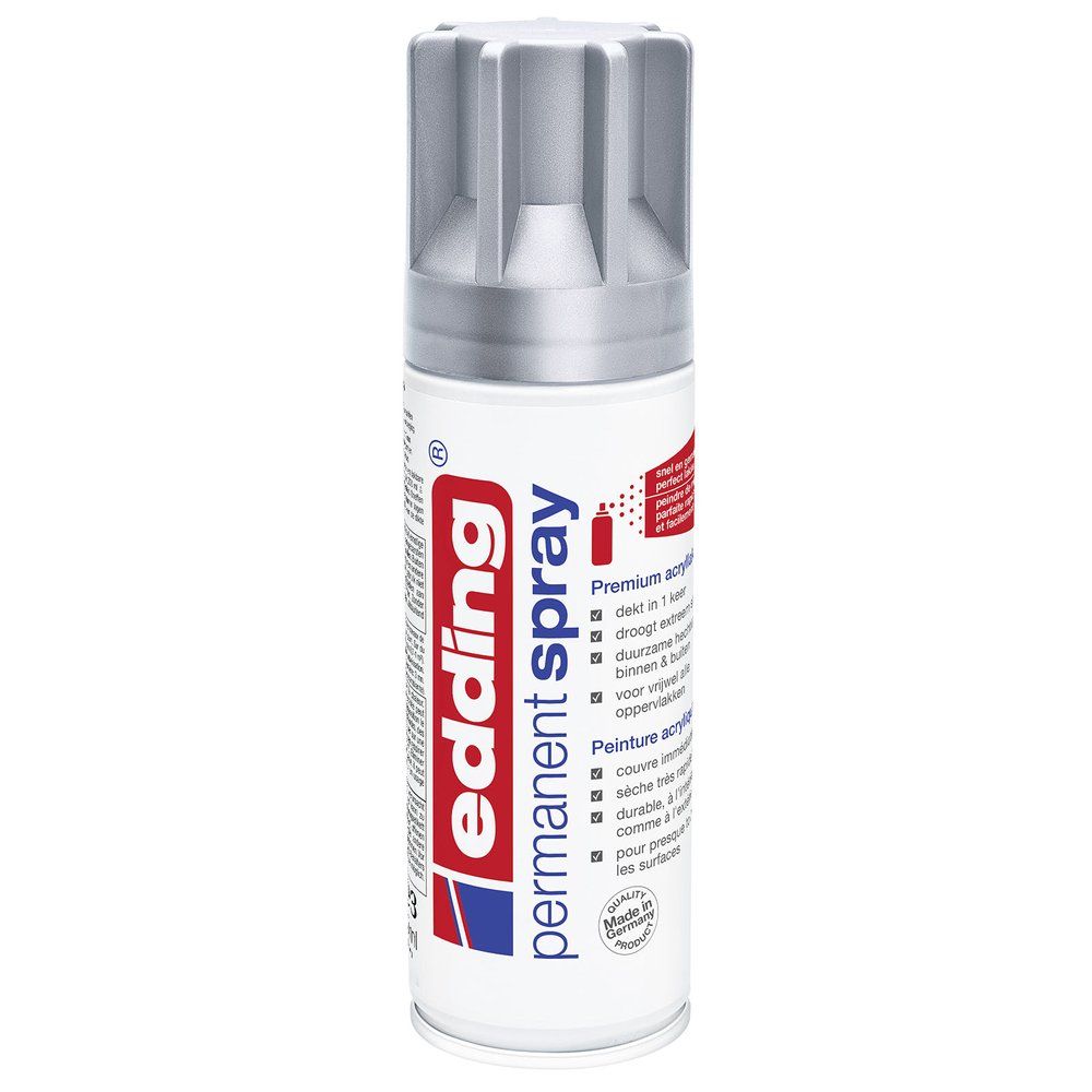 Edding 5200 Permanent Spray - 200 ml - Zilver Mat