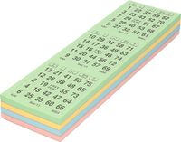 T & F creations Bingokaarten - 100 stuks - Gekleurd - 9x9 cm