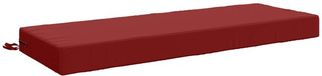 vidaXL - Coussin d'assise - SOEST - 100% Polyester - Rouge vin - 120 x 40 x 10 cm