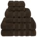 American Soft Linen Premium Turks katoen, luxe hotelkwaliteit, 6-delige handdoekenset, chocoladebruin