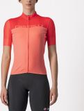 Castelli Fietsshirt Korte Mouwen Dames Coral Roze - VELOCISSIMA JERSEY CORAL FLASH BRILLIANT PINK-L