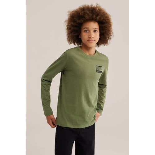 WE Fashion geruite pyjama - olijfgroen/zwart