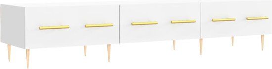 vidaXL Tv-meubel 150x36x30 cm bewerkt hout wit