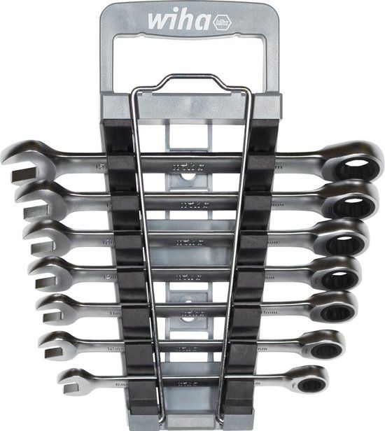 Wiha Ringsteeksleutelset met ratel 8-delig incl. houder - 44664