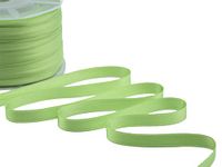 Furlanis - Dubbel satijnen lint, Italiaanse stof - appelgroen, 10 mm x 25 m