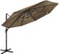 Maison Exclusive Parasol avec mât en aluminium, 4 couches, couleur taupe, 3x3 mètres