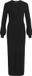 VILA VIKALIA L/S O-NECK ANKLE KNIT DRESS 1/KA Black Maxi Dress Femme XS