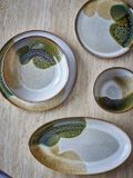 Bloomingville Diep bord aardewerk groen Jules 22cm