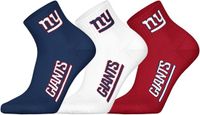 NFL NY GIANTS Quarter Socks - 3-pack - Blauw/Wit/Rood - Maat 35/38