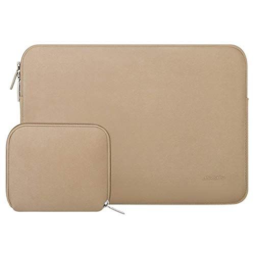 MOSISO Laptop Hoes Compatibel met 13-13.3 inch MacBook Pro, MacBook Air, Notebook Computer,Waterafstotende Neopreen Aktetas met Kleine Tas,Abrikoos