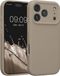 kwmobile telefoonhoesje geschikt voor Apple iPhone 17 Pro - TPU backcover met siliconen coating - Smartphone case in taupe