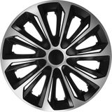 NRM STERK - wieldoppen - Maat 15" - Duocolor: zwart/zilver - 4 stuks