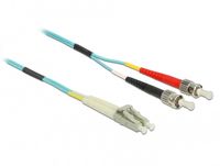DeLOCK 86566 InfiniBand en Glasvezelkabel 0,5 m LC ST Aqua-kleur