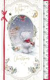 Me To You Tatty Teddy handgemaakte kerstkaart voor een geweldige moeder, met geïllustreerd papier insert 7x11ins - Officiële collectie