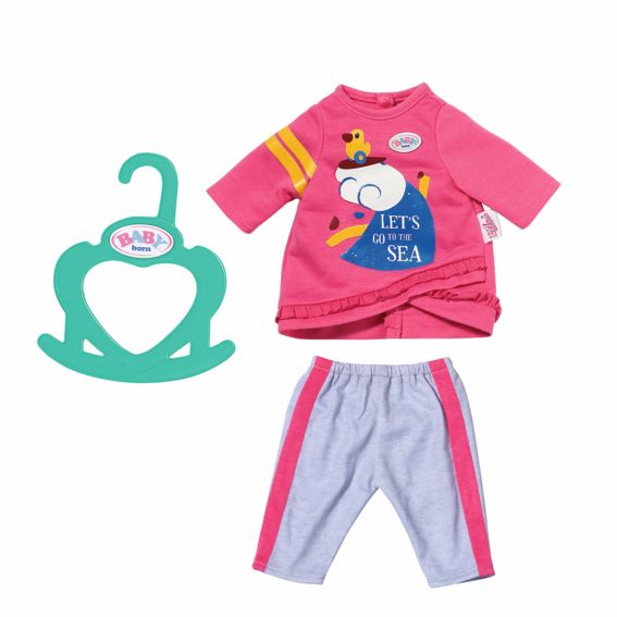 BABY born Little Casual Outfit - Roze - 36cm - Poppenkledingset