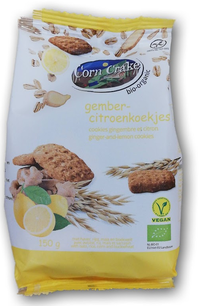 Corn Crake Gember citroen koekjes bio 150 Gram