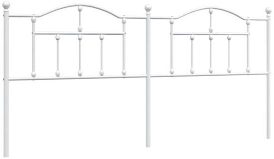 VidaXL Hoofdeind & Voeteind Wit Metaal 200 cm