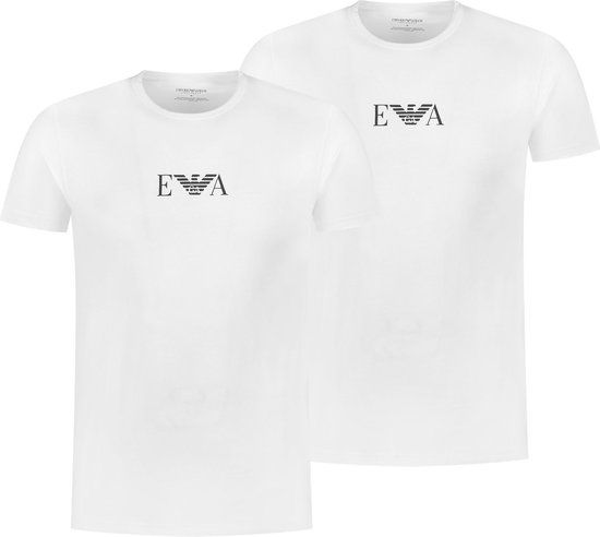 Emporio Armani Basis 2-pack Ronde Hals T-shirts Wit - S