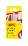 Jovi Krijt Classcolor, stofarm, zeer goede kleurafgifte, gemakkelijk afwasbaar, diameter 0,9 cm, 10 stuks in wit in een doos