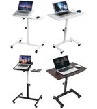 Tatkraft Vanessa Table pour ordinateur portable réglable en hauteur avec roulettes pivotantes à 360 degrés