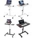Tatkraft Vanessa Table pour ordinateur portable réglable en hauteur avec roulettes pivotantes à 360 degrés