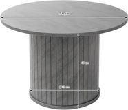 ML-Design Salontafel rond Ø60 x 40 cm, betonlook, grijs
