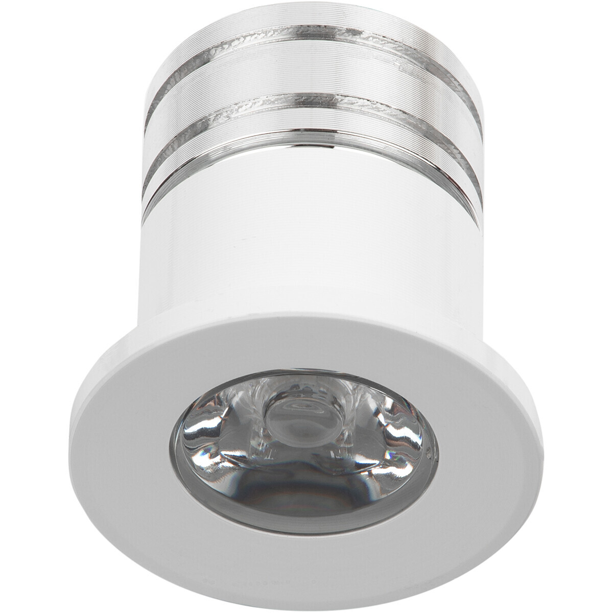 Velvalux LED Veranda Spot Verlichting - 3W - Warm Wit 3000K - Inbouw - Dimbaar - Rond - Mat Wit - Aluminium - Ø31mm