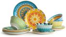Fancy Vaisselle Set voor 4 Personen - 12-delige set - Kleurrijk - Keramiek