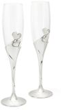 Zilverstad Champagneglazen Hart set van 2 stuks