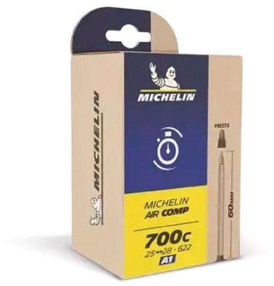 Michelin Binnenband 28” – Aircomp A1 – Frans (Presta) Ventiel – Ventiellengte: 48mm – ETRTO-maat: 18/25-622