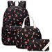Omgoods - Sac d'école pour fille - Set 3 en 1 avec sac à lunch et trousse