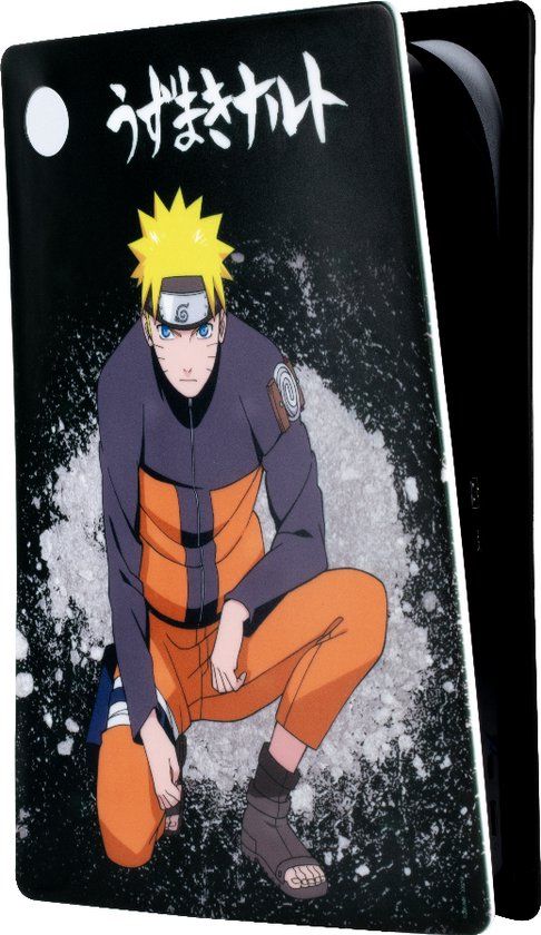 Konix Naruto Shippuden PS5-console, siliconen, schokbestendig, krasbestendig, Naruto-patroon, zwart