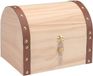 Merkloos Houten kist - met hangslotje - 27 x 18 x 20 cm - opbergkistje - zelf te beschilderen/decoreren