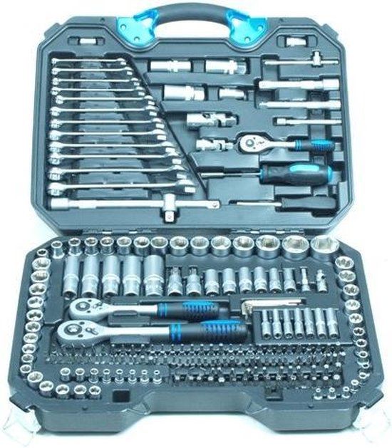 Gereedschapspecialist.nl Gereedschapskoffer 218-dlg Blauw/Zwart Kunststof