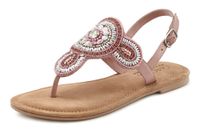 LASCANA Teenslipper rosa / oudroze / wit