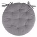 Set Estè Set van 2 zitkussens voor outdoorstoel, waterafstotend, rond, grijs, Ø 40 x 7 cm, van katoen en polyester