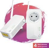 STRONG Powerline Wifi 600 Kit - Duo Prise CPL Wifi - Powerline Kit - 600 Mbps/Wifi 300 Mbps - Compatibel met elke Box/Router - 1 Ethernetpoort + gefilterde aansluiting - Snelle installatie - Wit - 4 jaar garantie